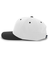 Cotton Poly Cap WHITE/BLACK lside
