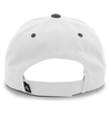Cotton Poly Cap WHITE/DARK GREEN Back