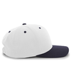 Cotton Poly Cap WHITE/NAVY rside