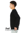Unisex Sueded Sweatshirt BLACK HEATHER SIDE