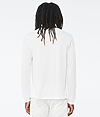Unisex CVC Long Sleeve Tee SOLID WHITE BLEND BACK