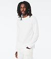 Unisex CVC Long Sleeve Tee SOLID WHITE BLEND SIDE