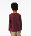 Youth Heavyweight Long Sleeve MAROON Back