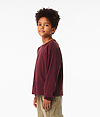 Youth Heavyweight Long Sleeve MAROON Side