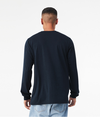 Unisex Triblend Long Sleeve SOLID NAVY TRIBLEND Back