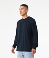 Unisex Triblend Long Sleeve SOLID NAVY TRIBLEND Side