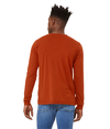 Unisex Triblend Long Sleeve BRICK TRIBLEND Back