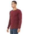 Unisex Triblend Long Sleeve MAROON TRIBLEND Side