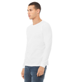 Unisex Triblend Long Sleeve SOLID WHITE TRIBLEND Side