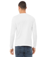 Unisex Triblend Long Sleeve SOLID WHITE TRIBLEND Back
