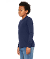Youth Triblend Long Sleeve Tee NAVY TRIBLEND SIDE