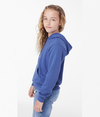 Youth Sponge Fleece Hoodie HEATHER TRUE ROYAL Side