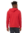 Unisex Sponge Fleece Zip Hood HEATHER RED Back