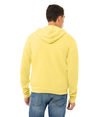 Unisex Sponge Fleece Zip Hood YELLOW Back