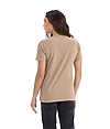 Womens Cotton Relaxed Tee TAN BACK