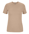 Womens Cotton Relaxed Tee TAN FRONTOF