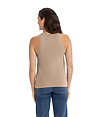 Womens Cotton Tank TAN Back