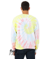 Unisex Tie Dye Sweatshirt RAINBOW PASTEL Back