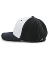 M2 Performance Flexfit WHITE/BLACK/BLACK lside
