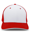 M2 Performance Flexfit WHITE/RED/RED Front