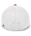 Trucker FlexFit Hat BLACK/WHITE/RED BACK