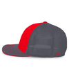 Trucker FlexFit Hat RED/GRAPHITE/GRAPHITE SIDE
