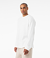 Unisex Heavyweight Long Sleeve WHITE Side