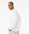 Unisex Heavyweight Long Sleeve WHITE Back