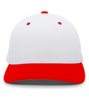 M2 Performance Flexfit WHITE/RED Front