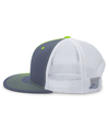 D-Series Trucker Snapback GRAPHITE/WHITE/NEON GREEN lside