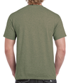 Heavy Cotton Adult T-Shirt HEATHER MILITARY GREEN (50C/50P) Back