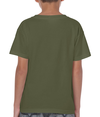 Heavy Cotton Youth T-Shirt MILITARY GREEN Back
