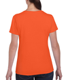 Heavy Cotton Womens T-Shirt ORANGE Back