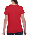 Heavy Cotton Womens T-Shirt RED Back