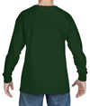 Heavy Cotton Youth Long Sleeve FOREST GREEN Back
