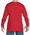 Heavy Cotton Youth Long Sleeve RED Back