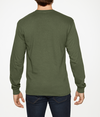 Heavy Cotton Long Sleeve Tee MILITARY GREEN Back