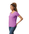 Heavy Cotton Womens V-Neck HEATHER RADIANT ORCHID (50C/50P) side