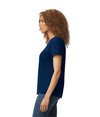 Heavy Cotton Womens V-Neck NAVY side