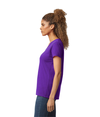 Heavy Cotton Womens V-Neck PURPLE side