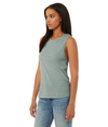 Womens Jersey Muscle Tank HEATHER DUSTY BLUE (52C/48P) Side