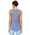 Womens Jersey Muscle Tank LAVENDER BLUE Back