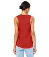 Womens Jersey Muscle Tank RED Back