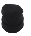 Knit Fold Over Beanie BLACK Back
