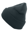 Knit Fold Over Beanie DARK GREEN lside