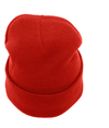 Knit Fold Over Beanie RED Back