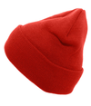 Knit Fold Over Beanie RED lside