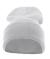 Knit Fold Over Beanie SILVER Front