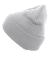 Knit Fold Over Beanie SILVER lside