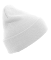 Knit Fold Over Beanie WHITE rside